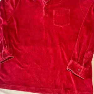Vintage 417 Van Heusen long sleeve velour tunic shirt